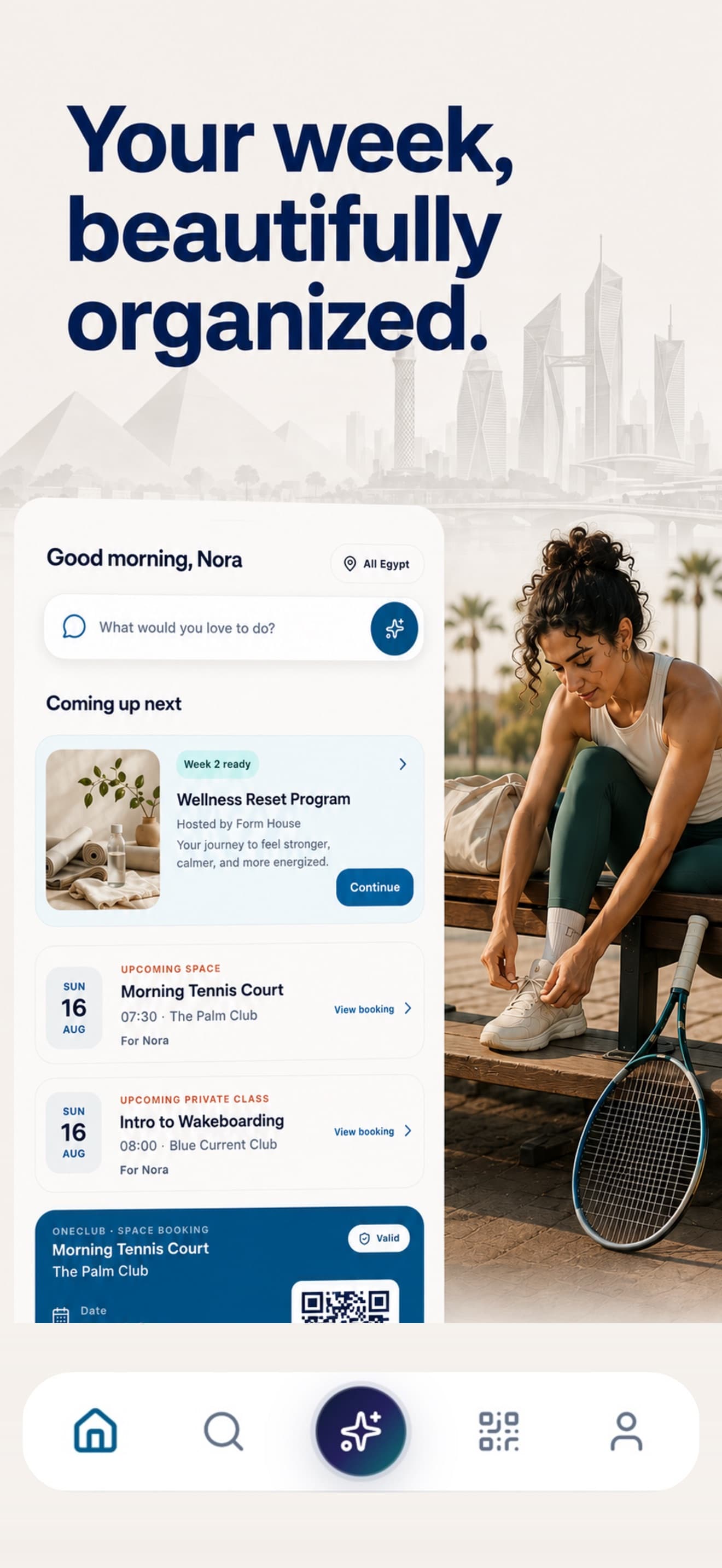 Organize programmes, bookings and access passes in OneClub