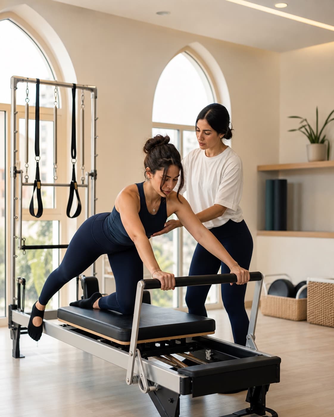 A private reformer Pilates session