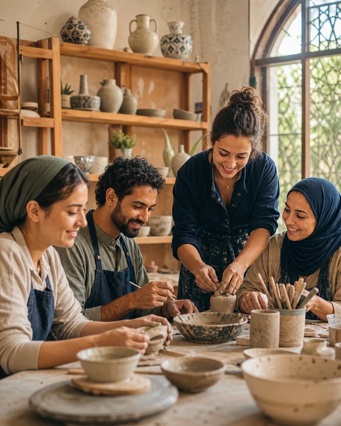 A collaborative ceramics workshop